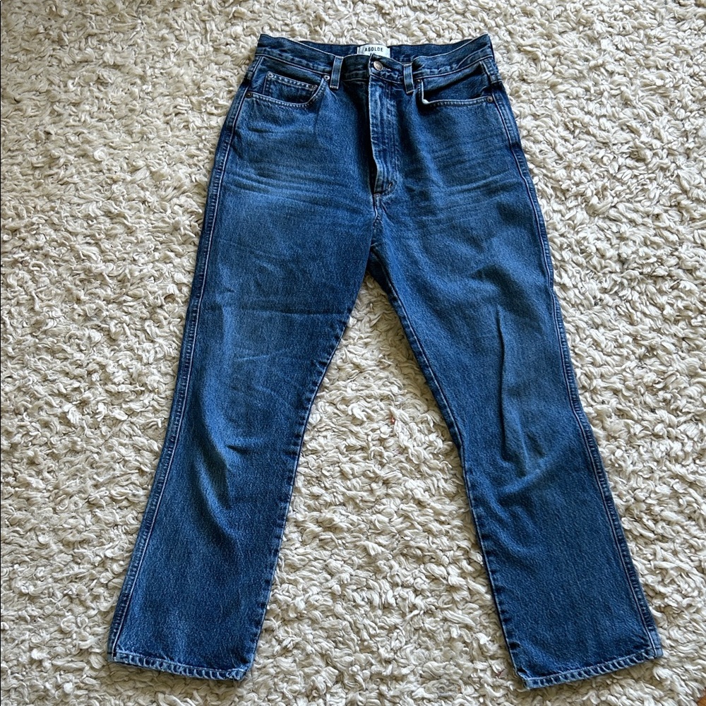 Agolde Women's 90s pinch waist Jeans in Dark Blue Denim